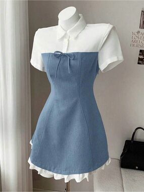 Adorable blue mini dress